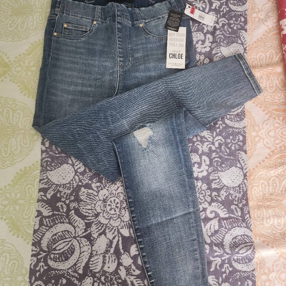 LIVERPOOL JEANS CHLOE HI-RISE ANKLE SKINNY PULL-ONS NWT - Picture 2 of 7